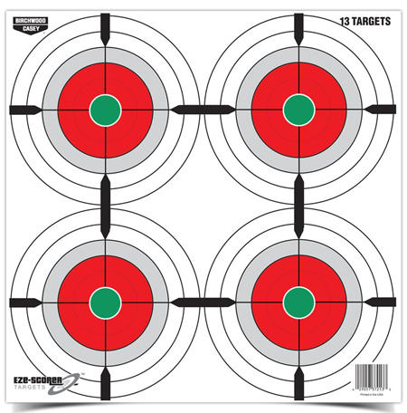 Targets Birchwood Casey Paper BIR 37253          EZESCORER 12"MLTI BLLEYE PPR 13